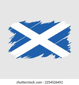 Scotland Flag Brush Vector Illustration