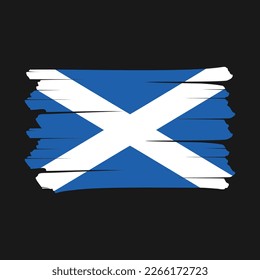 Scotland Flag Brush Vector Illustration