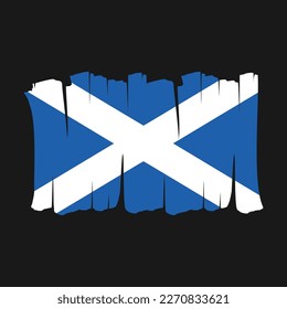 Scotland Flag Brush Vector Illustration