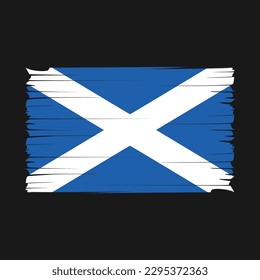 Schottland-Flagge - Vektorgrafik mit Pinselspitze