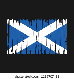 Schottland-Flagge - Vektorgrafik mit Pinselspitze