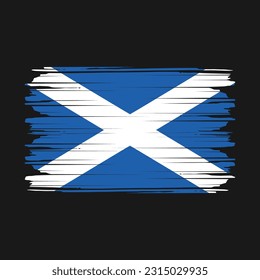 Ilustración del vector de pincel de bandera de Escocia