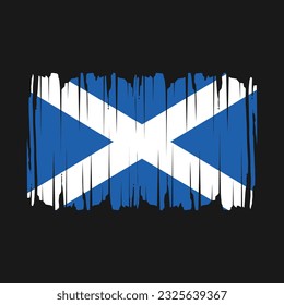 Scotland Flag Brush Vector Illustration