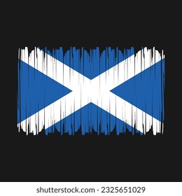 Scotland Flag Brush Vector Illustration