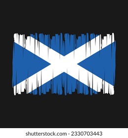 Scotland Flag Brush Vector Illustration