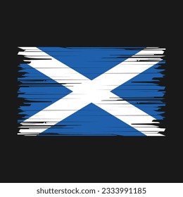 Ilustración del vector de pincel de bandera de Escocia