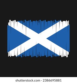 Ilustración del vector de pincel de bandera de Escocia
