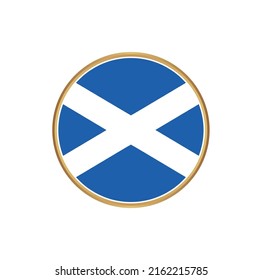 Scotland Flag With Circle Frame. National Flag