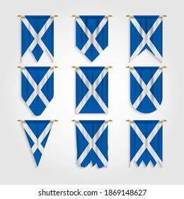 Scotland flag in different shapes, Flag of Scotland in various shapes