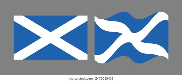 scotland flag flat waving concept vector illustration