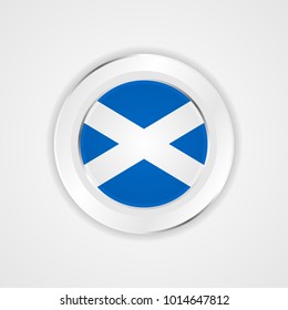 Scotland flag in glossy vector icon.