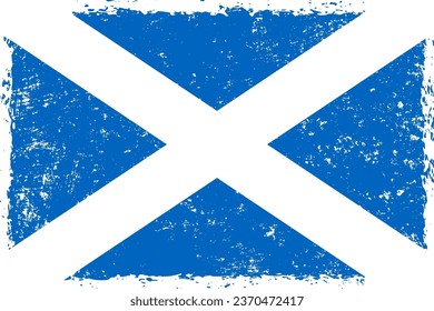 Scotland flag grunge distressed style