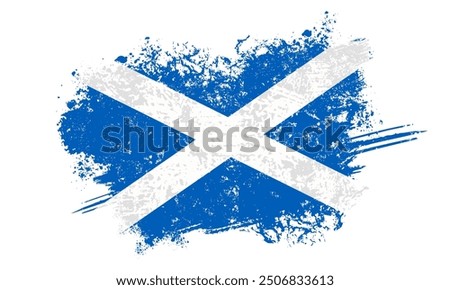 Scotland flag with grunge effect - vector illustration