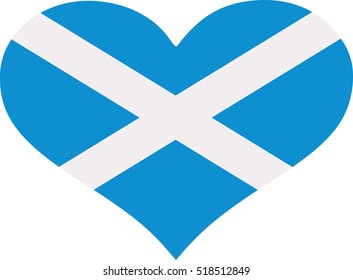 Scotland flag heart
