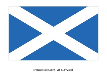 Scotland Flag Icon – Official National Flag of Scotland in Flat Vector Style with Standard Colors and Proportions.
