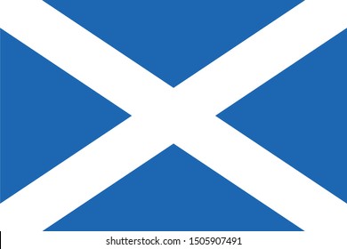 Scotland Flag illustration,textured background, Symbols of Scotland - Vector