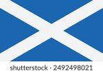 Scotland flag isolated on white background . National flag of Scotland . Vector illustration