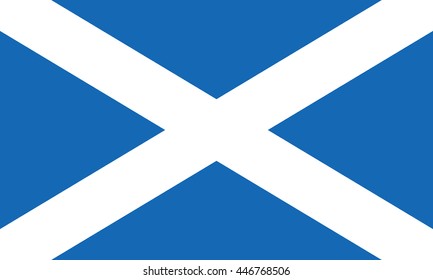 Scotland flag also known as St Andrews Cross or the Saltire. Scottish national banner. EPS8 vector illustration.