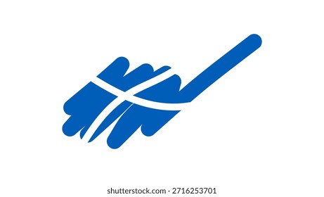 Logo da linha da bandeira da Escócia, ilustração simples plana