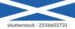 Scotland flag long banner digital vector illustration