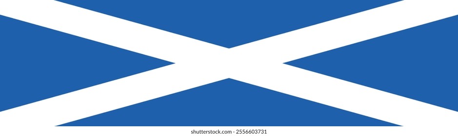 Scotland flag long banner digital vector illustration