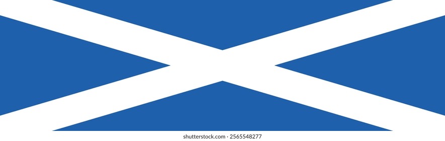 Scotland flag long banner digital vector illustration