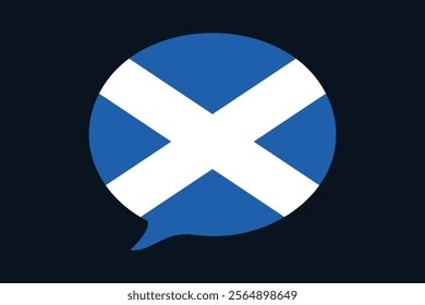 Scotland flag with massage sign, Scotland flag vector graphic, Scotland country flag is a symbol of freedom, National Scotland flag, vector illustration
