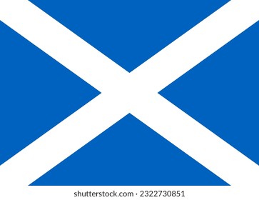 Scotland flag national background vector national scottish isolated illustration