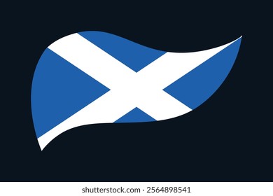 Scotland flag, The flag of Scotland, Flag of Scotland national country symbol illustration Vector, Rectangle Scotland flag illustration, Flat vector illustration
