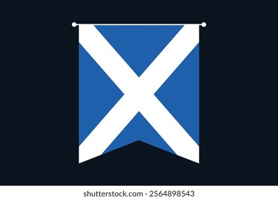 Scotland flag, The flag of Scotland, Flag of Scotland national country symbol illustration Vector, Rectangle Scotland flag illustration, Flat vector illustration
