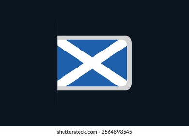 Scotland flag, The flag of Scotland, Flag of Scotland national country symbol illustration Vector, Rectangle Scotland flag illustration, Flat vector illustration
