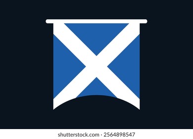 Scotland flag, The flag of Scotland, Flag of Scotland national country symbol illustration Vector, Rectangle Scotland flag illustration, Flat vector illustration
