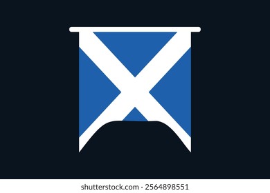 Scotland flag, The flag of Scotland, Flag of Scotland national country symbol illustration Vector, Rectangle Scotland flag illustration, Flat vector illustration
