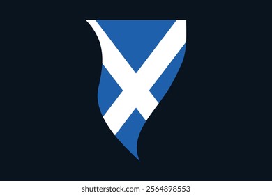 Scotland flag, The flag of Scotland, Flag of Scotland national country symbol illustration Vector, Rectangle Scotland flag illustration, Flat vector illustration
