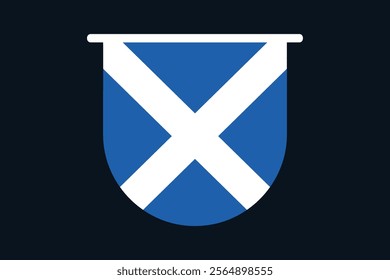 Scotland flag, The flag of Scotland, Flag of Scotland national country symbol illustration Vector, Rectangle Scotland flag illustration, Flat vector illustration
