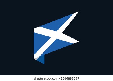 Scotland flag, The flag of Scotland, Flag of Scotland national country symbol illustration Vector, Rectangle Scotland flag illustration, Flat vector illustration
