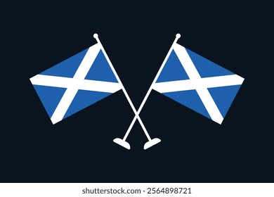 Scotland flag, The flag of Scotland, Flag of Scotland national country symbol illustration Vector, Rectangle Scotland flag illustration, Flat vector illustration
