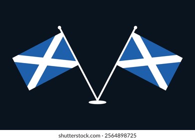 Scotland flag, The flag of Scotland, Flag of Scotland national country symbol illustration Vector, Rectangle Scotland flag illustration, Flat vector illustration
