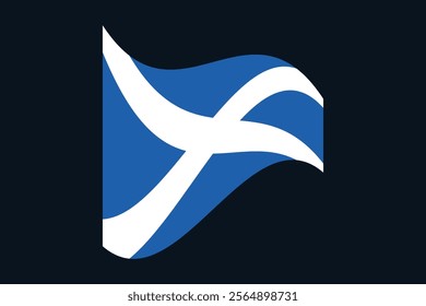 Scotland flag, The flag of Scotland, Flag of Scotland national country symbol illustration Vector, Rectangle Scotland flag illustration, Flat vector illustration
