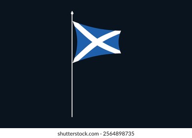 Scotland flag, The flag of Scotland, Flag of Scotland national country symbol illustration Vector, Rectangle Scotland flag illustration, Flat vector illustration
