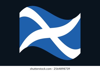 Scotland flag, The flag of Scotland, Flag of Scotland national country symbol illustration Vector, Rectangle Scotland flag illustration, Flat vector illustration
