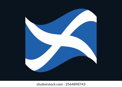 Scotland flag, The flag of Scotland, Flag of Scotland national country symbol illustration Vector, Rectangle Scotland flag illustration, Flat vector illustration
