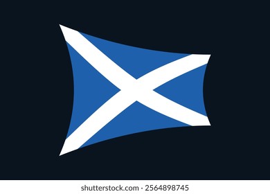 Scotland flag, The flag of Scotland, Flag of Scotland national country symbol illustration Vector, Rectangle Scotland flag illustration, Flat vector illustration
