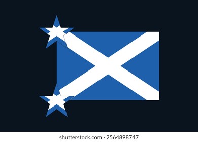 Scotland flag, The flag of Scotland, Flag of Scotland national country symbol illustration Vector, Rectangle Scotland flag illustration, Flat vector illustration
