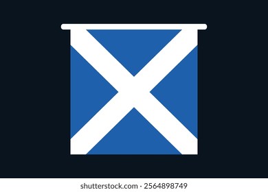 Scotland flag, The flag of Scotland, Flag of Scotland national country symbol illustration Vector, Rectangle Scotland flag illustration, Flat vector illustration
