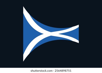 Scotland flag, The flag of Scotland, Flag of Scotland national country symbol illustration Vector, Rectangle Scotland flag illustration, Flat vector illustration
