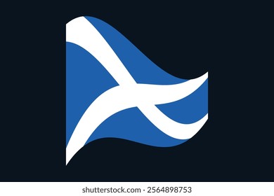 Scotland flag, The flag of Scotland, Flag of Scotland national country symbol illustration Vector, Rectangle Scotland flag illustration, Flat vector illustration
