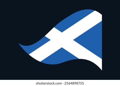 Scotland flag, The flag of Scotland, Flag of Scotland national country symbol illustration Vector, Rectangle Scotland flag illustration, Flat vector illustration
