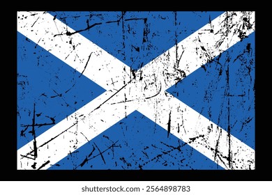 Scotland flag, The flag of Scotland, Flag of Scotland national country symbol illustration Vector, Rectangle Scotland flag illustration, Flat vector illustration
