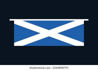 Scotland flag, The flag of Scotland, Flag of Scotland national country symbol illustration Vector, Rectangle Scotland flag illustration, Flat vector illustration
